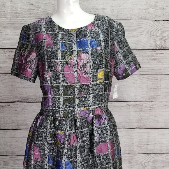 NEW Malene Oddershede Bach S Quest Jacquard Midi Floral Dress Pockets NWT $1250 - Picture 4 of 15